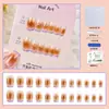 Venta Directa Personalizada de Fábrica Uñas Cortas, Medias y Largas para Manicura, Uñas Portátiles de Fototerapia Hechas a Mano, Pegatinas para Uñas, Estilo de Lujo Accesible 24 Piezas