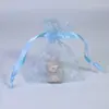 2026 Producto Nuevo de Navidad Bolsa de Regalo con Cordón de Malla de Perlas y Foil Plateado de Navidad Bolsa Festiva para Guardar Joyería
