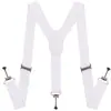 Tirantes de cuero para niños de 85 cm con 3 pinzas, tirantes lisos para pantalones de peto, tirantes para actuaciones infantiles