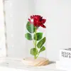 Rosa Artificial Flor Eterna Cobertura de Vidro Dia das Mães Dia dos Namorados Presente de Natal Decoração Ornamentos Fábrica Atacado