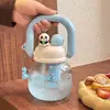 Novo Copo de Mão de Alto Valor para Bebidas Duplas com Canudo, Separação de Chá e Água, Grande Capacidade, Barriga Grande, Copo Sip Sip, Copo de Água