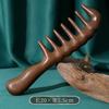 Peine Masajeador para el Cabello de Sándalo Dorado Verde Grado a Engrosado, Peine para Meridianos de la Cabeza, Peine Masajeador Grande de Dientes Anchos, Artículo de Regalo