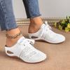 Verão comércio exterior transfronteiriço novo estilo baotou meio chinelos lace-up cunha sandálias femininas europeias e americanas plus size sandálias ocas