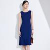 Nuevo Vestido Camiseta de Longitud Media Ajustado para Viajeros para Mujer, Elegante Vestido de Verano sin Mangas con Cuello Redondo al por Mayor para Mujer