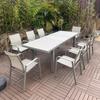 Mesa y Sillas de Comedor para Balcón Exterior Nórdico, Patio de Villa, Solárium, Jardín de Hotel, Muebles de Ocio al Aire Libre, Silla de Ratán de Cuerda