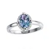 Anillo Dan Elegante Sencillo de Plata S925 Desini Anillo de Piedra Alexander Nicho Venta al por Mayor de Fábrica