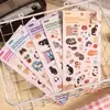 Nuevas Pegatinas Lindas de Gato Mascotas Impermeables Transparentes Pequeñas Pegatinas Material para Cuaderno de Estudiante Decoración Pegatinas Guka DIY