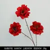 Boda rojo floral flor artificial decoración de boda china flor falsa arreglo de suelo adornos de escenario ramo flores de boda