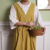 Fabricantes de comercio exterior versión coreana de algodón estilo artístico simple chaleco cintura cocina florista ropa de trabajo delantal para el hogar venta al por mayor