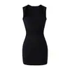 Vestido tanque justo, que valoriza a silhueta, doce e ousado, com decote quadrado, estilo puro desejo, com pregas de camada dupla, elegante vestido curto de tricô que afina a cintura