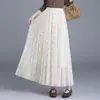 Falda de Malla A-line con Dobladillo Oversize, Estampado Digital de Lunares, Otoño/Invierno 2026, Adelgazante, Nueva Falda Media Versátil Primavera/Otoño