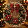 Decoración Colgante de Corona de Santa de Nuevo Producto Transfronterizo Adorno Acrílico DIY de Santa Claus Navideño