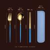 Conjunto de louça de aço inoxidável Household Chopsticks Spoon Set Estudante Outdoor Camping Conjunto de três peças Tableware portátil atacado