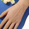 Pulsera de Cadena Simple Nueva Transfronteriza Europea y Americana para Dedo Pulsera de Mano con Diseño de Nicho de Mejor Venta en Amazon Temperamento Personalizado Joyería de Mano
