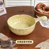 Estilo Ins Coreano Tigela de Tinta Salpicada Cerâmica Retro Tigela para Frutas Iogurte Cereal Café da Manhã Tigela Grande de Arroz Tigela de Sobremesa Conjunto