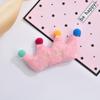 Corona bordada estilo coreano caricatura muñeca de peluche tridimensional broche DIY bolsa corona decorativa venta al por mayor de fábrica