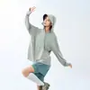 Ropa de Protección Solar para Hombre 2026 Nuevo Verano Protección UV UPF50 Máscara Ropa de Protección Solar de Seda Helada Cárdigan Gris Oscuro