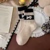 Calcetines de Lana Australiana Estilo Fair Isle para Mujer, Calcetines Lindos de Dibujos Animados de Cachorro hasta la Pantorrilla, Calcetines para Mujer Estilo Retro, Calcetines Gruesos y Cálidos para Invierno