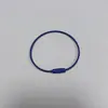 Cable de acero pintado con grillete giratorio llavero llavero hebilla para etiqueta de equipaje alambre de acero
