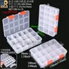 Caja de plástico transparente para accesorios de somier, caja de almacenamiento para piezas de baterías, caja de clasificación de herramientas