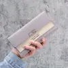 2025 Nuevo de Moda Japonés y Coreano Color de Contraste Más Fácil de Combinar Billetera Larga para Mujer 70% de Descuento Hebilla Múltiples Ranuras para Tarjetas Moda Estudiante Billetera para Monedas