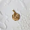 Flor de Rosa Avión Unicornio Acero de Titanio Oro de 18K Colgante Collar que no se decolora Cadena para Suéter Exportación Transfronteriza