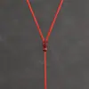 Colar de Cinábrio Cordão Pingente Cordão Pingente de Pescoço Corda Pingente de Pescoço Fivela Segura Independentemente Cartão Ajustável