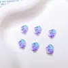 Novas decorações coloridas, translúcidas e pequenas de cavalo-marinho para nail art, apresentando animais de desenho animado do mundo subaquático, tachinhas para unhas e enfeites de resina