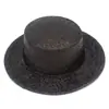 Suministro Exclusivo Transfronterizo de Sombreros Elegantes de Seda Dorada de Copa Plana para Hombres y Mujeres, Sombreros de Moda para Actuaciones Escénicas, Sombreros de Fiesta para Festivales en Amazon