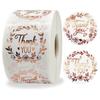500 folhas/rolo flor Hot rosa dourado Adesivo de agradecimento adesivo de vedação para presente comercial adesivo de decoração de casamento