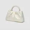 Moda Estilo Coreano Chica Bolso Pequeño de Mano Tejido con Perlas Mujer 2027 Nuevo Plegado Hombro Único Cruzado Bolso Nube
