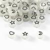 Cuentas de estrella de cinco puntas de 4 x 7 mm, cuentas sueltas acrílicas, accesorios, bola de estrella de amor, joyería, accesorios transfronterizos