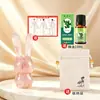 Artículo Popular de Celebridad de Internet Bastón de Masaje de Resin Natural de Conejo y Vaina de Semilla de Loto Raspador Gua Sha Facial Masajeador del Puente Ocular