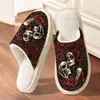 Suministro exclusivo transfronterizo zapatillas de algodón con estampado de gato hombres y mujeres otoño e invierno zapatillas de pareja POD transfronterizo JIT dropshipping