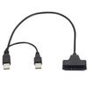 Cable de disco duro SATA de 2.5 pulgadas de 22 pines a USB 2.0 Adaptador USB2.0 a SATA 7+15 de fábrica