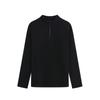 Moletom com Gola Alta Meia-Altura e Zíper para Outono e Inverno, Suéter de Gola Média, Camiseta Térmica Masculina de Manga Longa Espessa e Forrada com Fleece