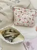 3611 Bolsita Coreana de Puzzle Flor Acolchada Bolsa de Mano Bolsa de Cosméticos para Mujer Portátil de Gran Capacidad Bolsa de Almacenamiento
