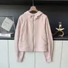 En StockModal Sudadera con Capucha Casual de Waffle para Mujer Cardigan con Cremallera Holgado Chaqueta Deportiva Corta Rejuvenecedora