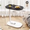 Mesa de noche de madera simple transfronteriza para dormitorio, mesa auxiliar móvil perezosa para sofá, mini mesa de café de madera maciza para apartamento pequeño
