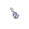 Colar Brincos Pingente DIY Feito à Mão Pingente Colorido Acessórios de Cobre Zircônia Microincrustada Três Garras Gotas d'Água Pingente Único Material