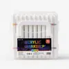 Set de rotuladores acrílicos de doble punta y doble color con puntas suaves, apto para superponer colores, para pintura artística estudiantil y pintura a la acuarela para manualidades