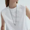 Estilo Frío Minimalista Cuerda de Cuero Negro Colgante de Gota de Agua Collar Cadena de Lana de Nicho de Lujo Ligero Nuevas Explosiones 2024 Sentido de Gama Alta