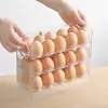Caja de almacenamiento de huevos para refrigerador doméstico, especial para cocina, huevera, puerta abatible automática, estante de almacenamiento multicapa