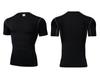Playera deportiva ajustada de manga corta para hombre, absorbe la humedad, para correr, deportes, entrenamiento, ropa de entrenamiento de alta elasticidad, secado rápido, manga corta