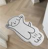 Alfombra de estilo coreano ins con forma simple para perro gatito, dormitorio, engrosada, cachemira, lavable, alfombrilla para ventanal, mesita de noche