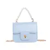 2026 Nuevo Estilo Bolso Cuadrado Pequeño con Cadena de Perlas Inspirado en Chanel para Mujer, Bolso de Hombro y Cruzado Versátil y de Moda, Bolso de Mano Sencillo y Exquisito