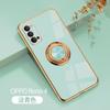 Adequado para Capa de Celular Oppo Reno5/6 Pro Galvanoplastia Findx3 Suporte de Anel para Carro Ace2 Capa Protetora Antiderrapante