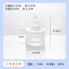 Taza Vacía de Vidrio Transparente Resistente a Altas Temperaturas Contenedor para Velas de Aromaterapia Caseras DIY Taza de Cristal con Patrón Colorido Escarchado con Tapa