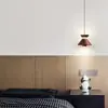 Lámpara Colgante de Mesita de Noche Bauhaus Minimalista Diseñador Creativo Entrada Pasillo Pared de Fondo Lámpara Colgante Pequeña Hierro Aluminio