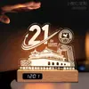 Trofeo de Madera Souvenir Luz de Noche Acrílica Premio Reunión Anual de la Empresa Creativo Brillante Aniversario del Campus Temporada de Graduación